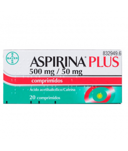 ASPIRINA PLUS 500 MG/50 MG 20 COMPRIMIDOS
