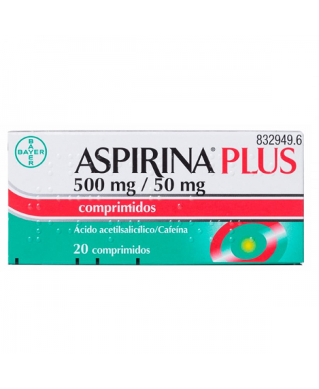 ASPIRINA PLUS 500 MG/50 MG 20 COMPRIMIDOS