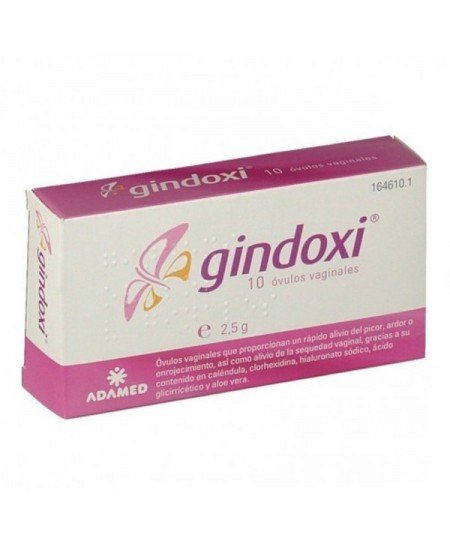 GINDOXI 10 OVULOS VAGINALES 2.5 G