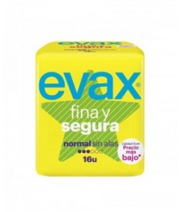 EVAX FINA Y SEGURA NORMAL 16 COMPRESAS