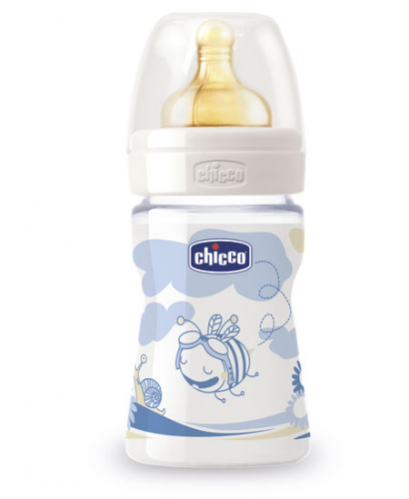 BIBERON 0 BPA PLASTICO PP T CAUCHO CHICCO FISIOLOGICO 0% BISFENOL BOCA ANCHA FLUJO NORMAL 150 ML